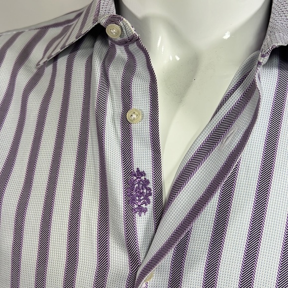 Robert Graham Mens Shirt L Button Up Striped French Cuff. Make an offer! - Picture 2 of 6